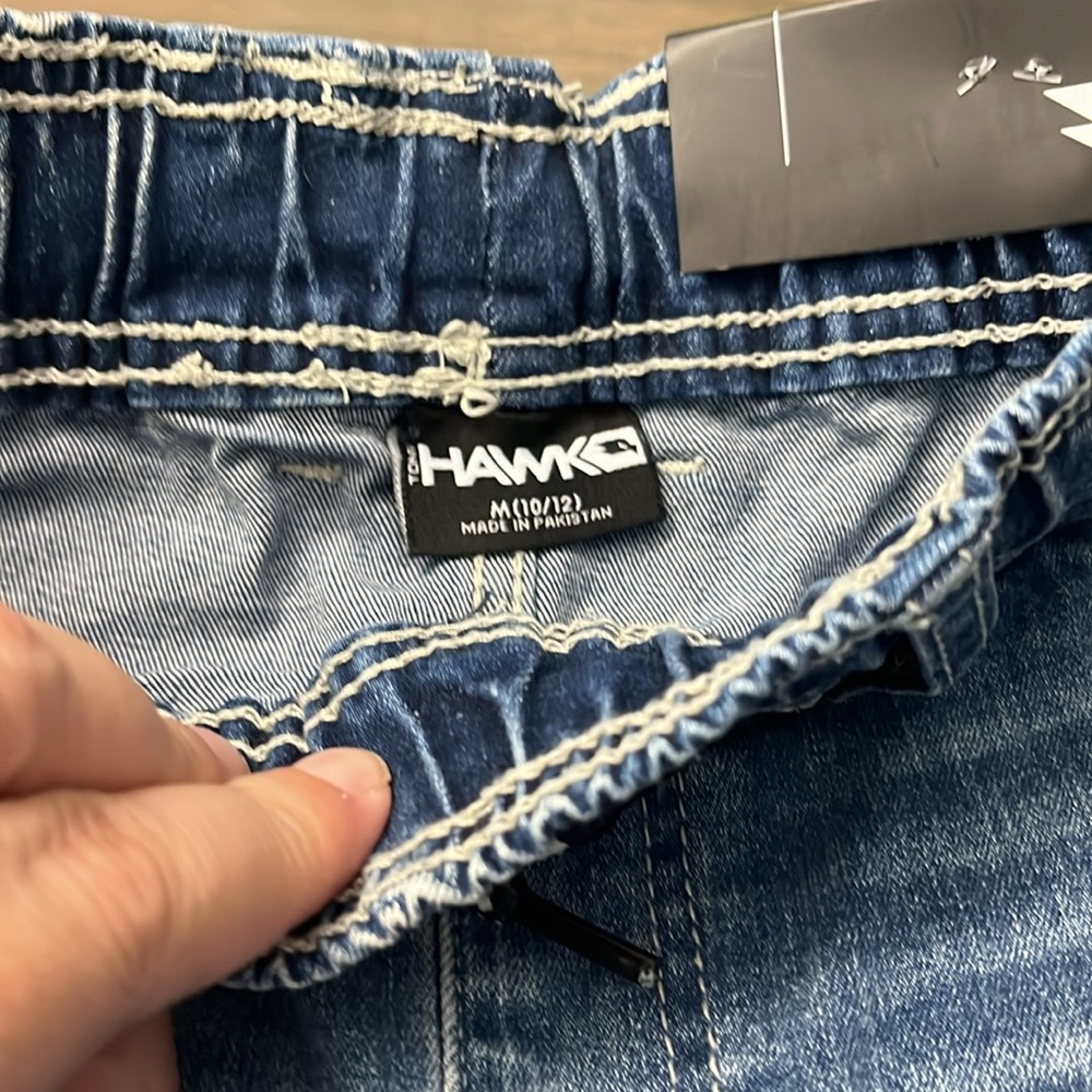NWT! HAWK boy’s Blue Denim Flex Shorts. 10/12 - Picture 6 of 10